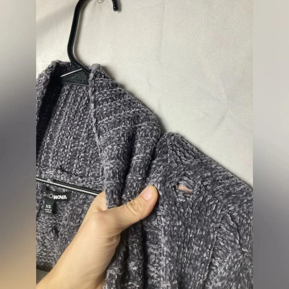 Tall cuddling is my hobby cardigan sweater charcoal fashion nova‎ size xsmall - Picture 4 of 8
